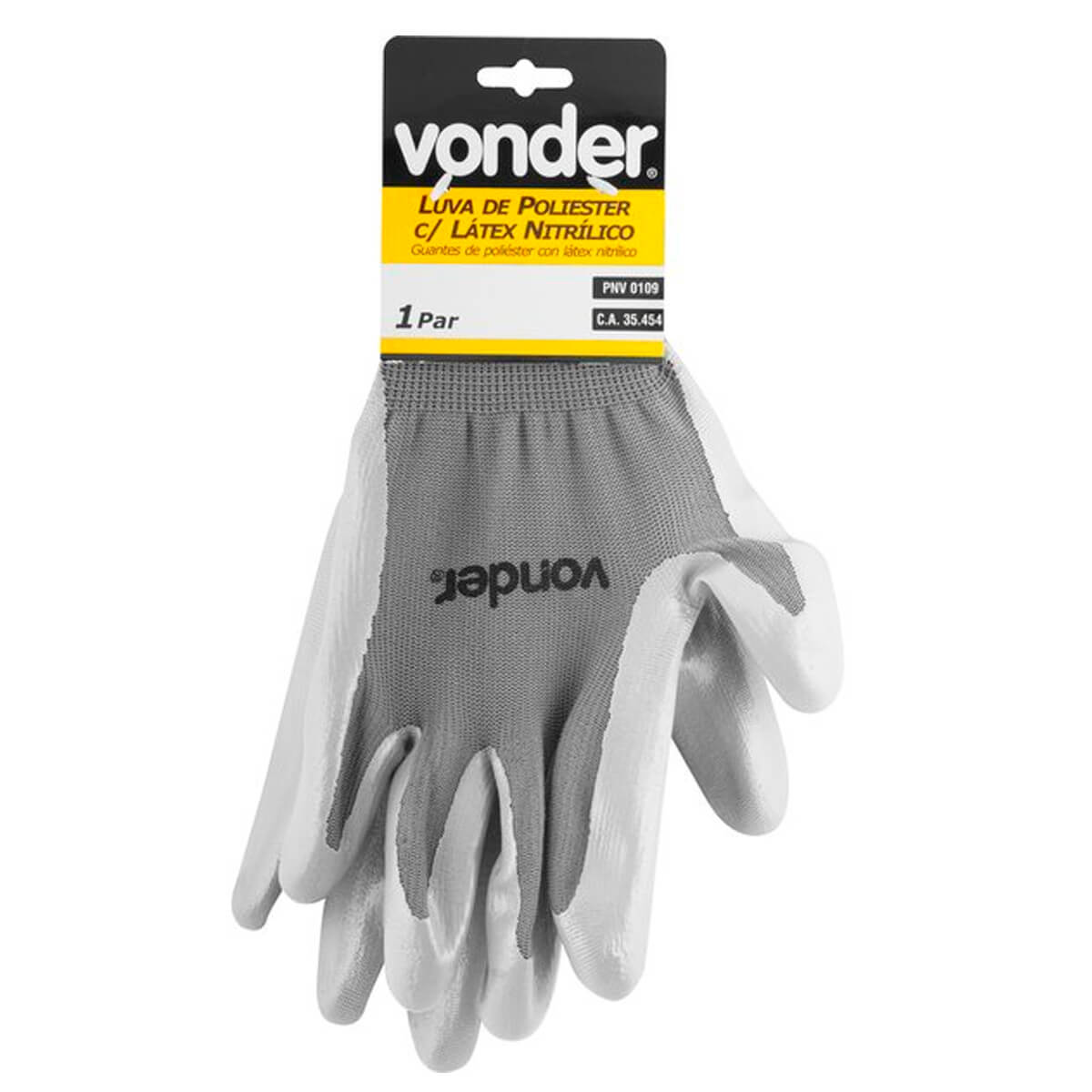 Luva de Poliéster com Látex Nitrílico Tamanho 9 Pnv 0109 Vonder