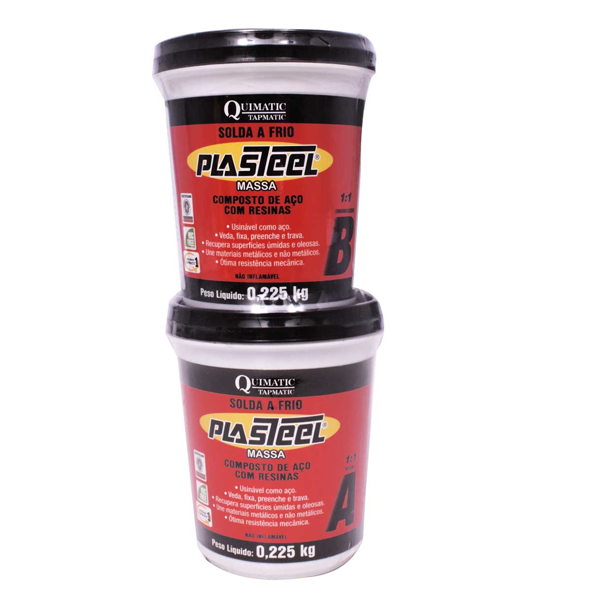 Plasteel Massa 1:1 Solda a Frio Quimatic Tapmatic.