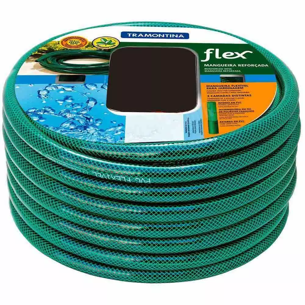 Mangueira Flex de 1/2 Pol para Jardim com 30 metros Tramontina